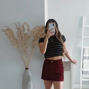 *SOLD* Forever 21 | Black & white striped crop top